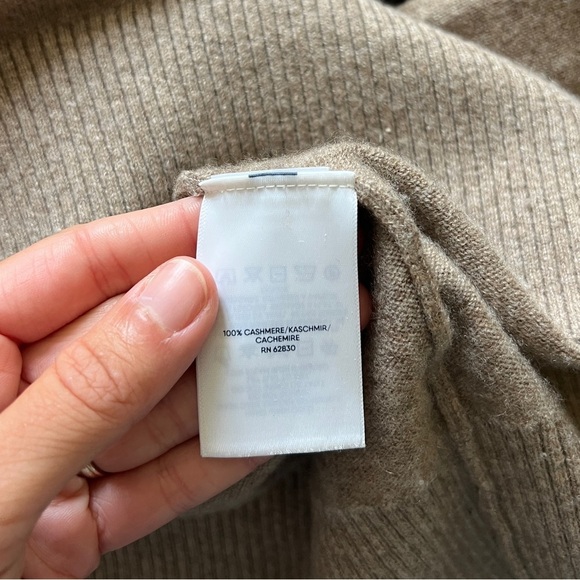 Lands End 100% Cashmere V Neck Sweater Pullover Relaxed Oversized Womens Medium - Picture 7 of 12